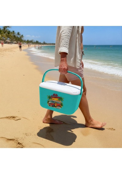 20 Lt Buzzy Baskılı Buzluk Termos 1179 Cooler Box -405 Turkuaz