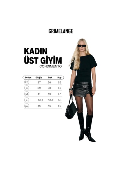Grımelange Condımento Kadın Yumuşak Ve Esnek Kumaşlı Büzgülü Slim Fit Siyah Bluz Siyah