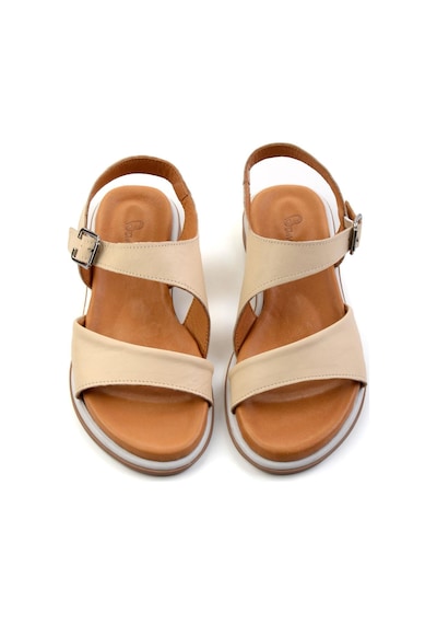 Bambi Bej Leather Kadın Sandalet K05331120603 Bej