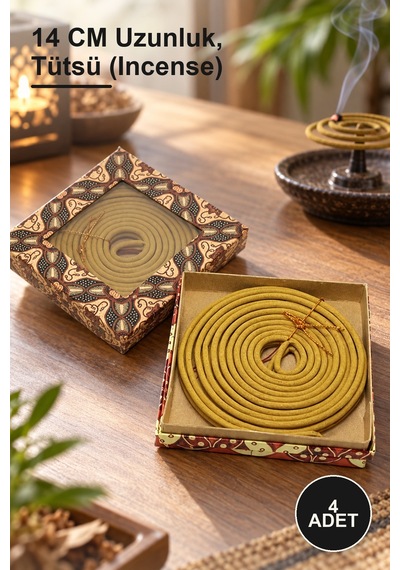 4 Adet Endonezya Kutulu Tütsü 14 Cm Uzunluk, Tütsü Incense