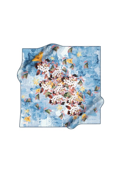 Çiçek Desenli Pierre Cardin Crepe Saten Eşarp Çiçek Desenli1 Çiçek Desenli1