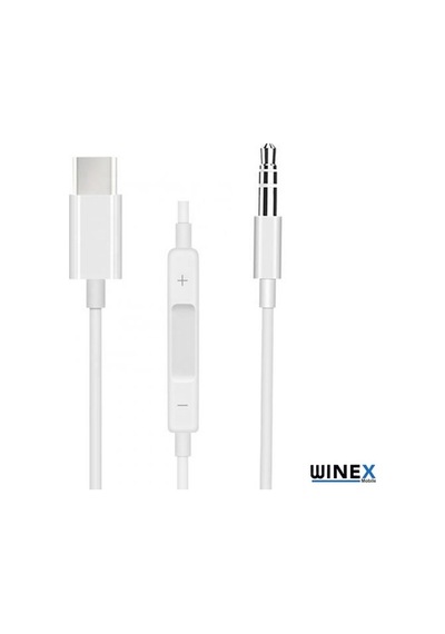 Winex Type-C To 3.5Mm Aux Ses Kontrollü Dönüştürücü Adaptöruşlu