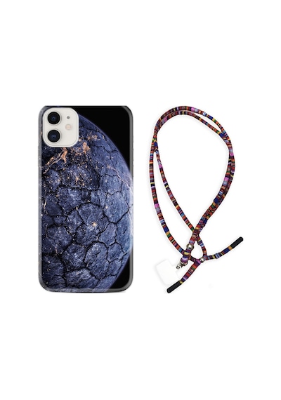 Apple Uyumlu iPhone 12 Mini Kılıf Rasta Boyun Askılı Neptune 1812