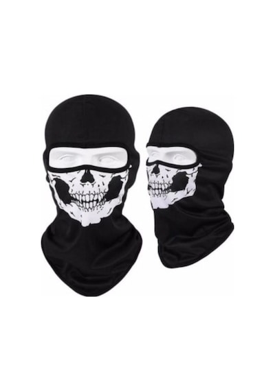 Motoanl Motosiklet Kurukafa Balaklava Güneş Koruyucu Rüzgar Geçirmez Motor Maske 2 Adet Siyah