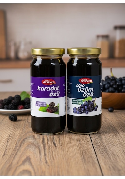 Özseven 2'li Meyve Özleri Paketi Karadut Özü 300gr + Kara Üzüm Özü 300gr Diğer