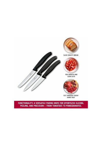 Victorinox 6.7113.34 Swiss Classic 3lü Bıçak Set, Siyah Diğer