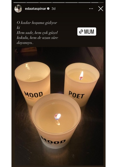 Eda Taşpınar Poet İn Tulum Mum