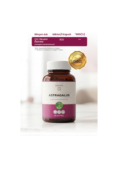 Erbatab Astragalus Çin Geveni Ekstresi 60 Kapsül