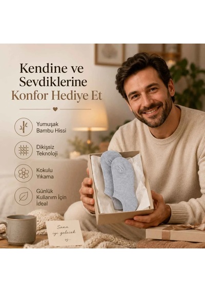 Genel Erkek Bambu 12 Li Dikişsiz Babet Çorap Siyah Beyaz Gri Görünmez Sneaker Çorap Ne Gri 12'li / 39-44