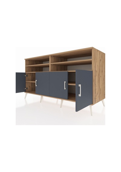 Kronos Konsol 6 Raflı 4 Kapaklı 176x59x99 Çam-antrasit/çam Çam-antrasit/çam Kronos Konsol 6 Raflı 4 Kapaklı 176x59x99 Çam-antrasit/çam Çam-antrasit/çam