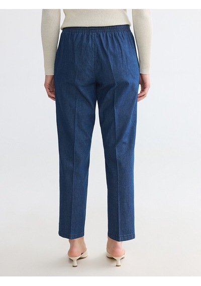 Lcwaıkıkı Classic İndigo Carrot Fit Keten Karışımlı Kadın Jean Pantolon
