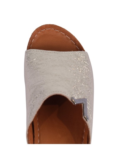 Napa Shoes Hakiki Deri Yumuşak Taban Rahat Günlük Kadın Terlik Napa-211 Gold