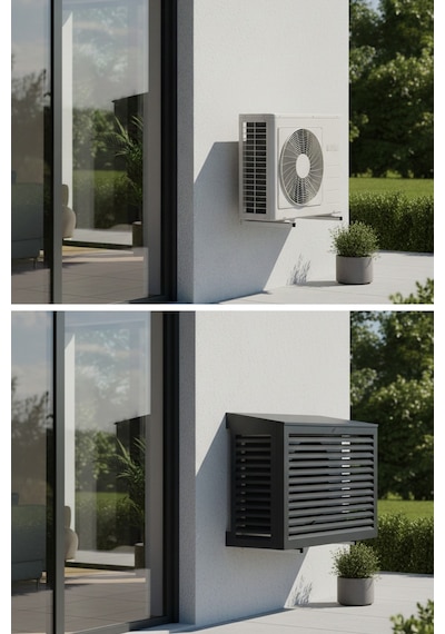 Klima Motoru/dış Ünite Gizleme/koruma Kafesi L 120x62x110 H Açılı Condor Antrasit