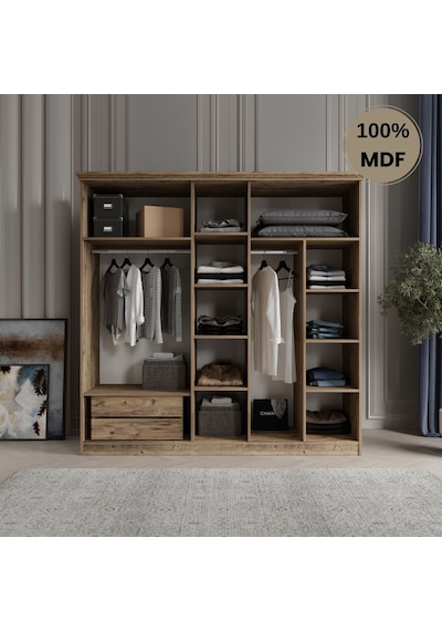 Soho 5 Kapak Mdf Gardırop Yeşil