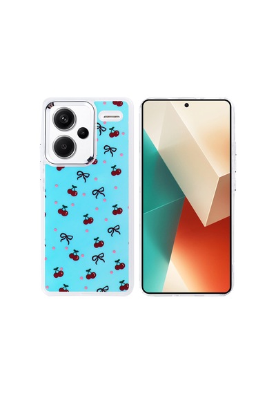 Zore Redmi Note 13 Pro Plus 5g Kılıf Airbag Tasarımlı Omsy Hadra Kapak - Kiraz