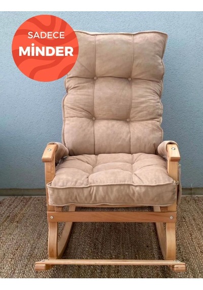 Reyo Home Sallanan Sandalye Minderi Kapitone Çift Cepli Bej