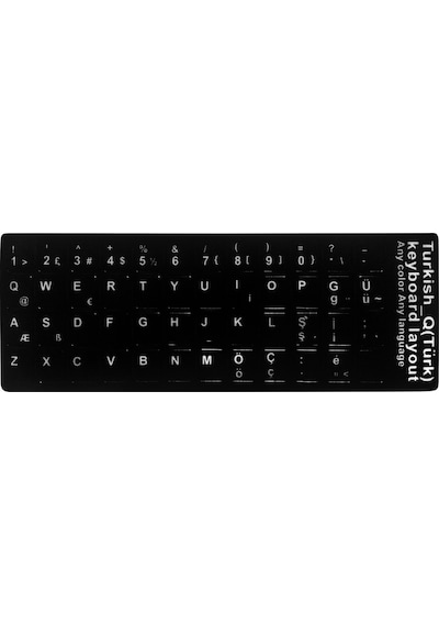 Türkçe Q Klavye Etiketi Notebook Klavye Sticker Laptop Pc Sticker