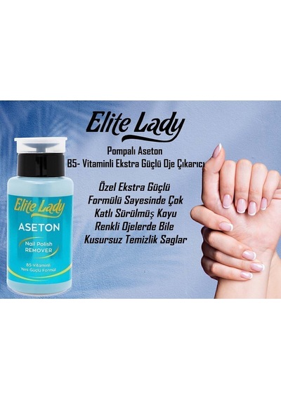 Elite Lady B5 Vitaminli + E Vitaminli + Keratin Aseton Pompalı 3 x 200 ML
