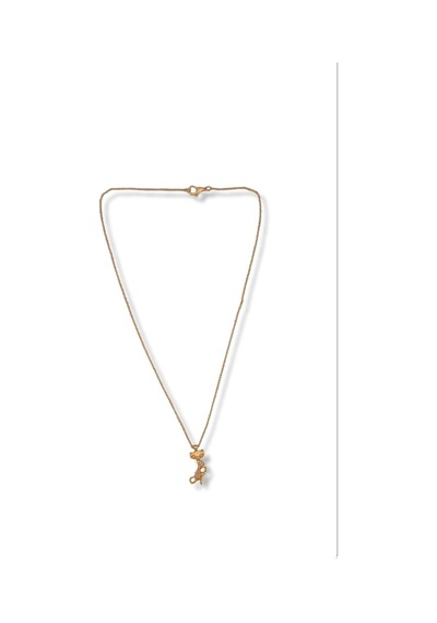 Gold, Tekli Zirkon Taşlı Kedi Kolye Gold - 227912670 Gold