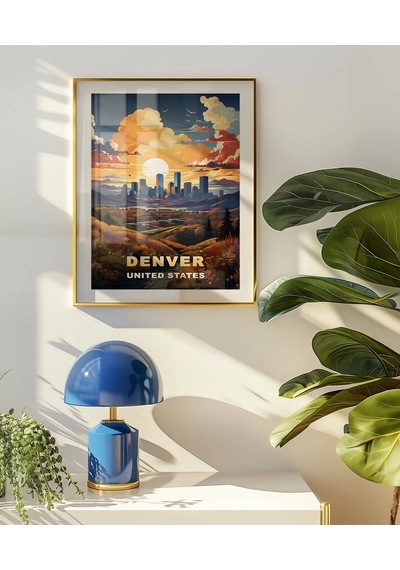 Çerçevesiz Poster Denver'ın Parlayan Ufku