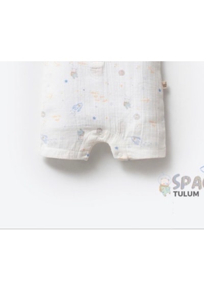 By Bubbles Yazlık Muslin Gezegen Basic Tulum Ekru