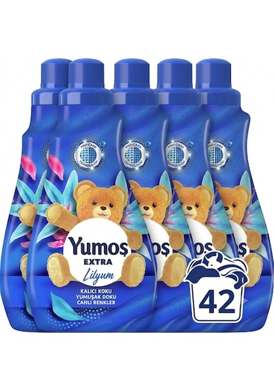 Şeylişeyler - Yumoş Ekstra Konsantre Çamaşır Yumuşatıcısı Lilyum 1008 Ml 42 Yıkama 5 Adet 5'li Set