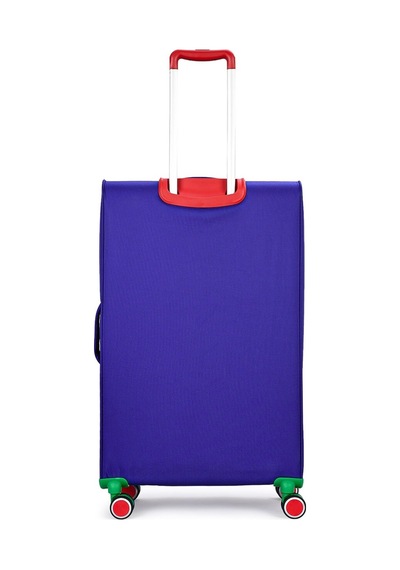 United Colors of Benetton Unisex Ultra Lıght Körüklü Kumaş Kabin Valiz 55 Cm Sax Mavi Sax Mavi