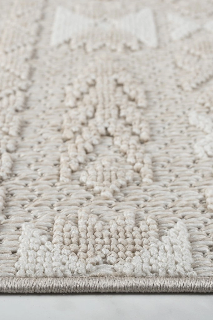 Modern Tasarımlı Jüt Dokuma Loop Sisal Bej Renk Halı Bej