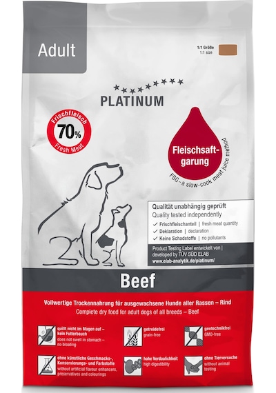 Platinum Sığır Etli Yetişkin Köpek Maması 1.5 Kg
