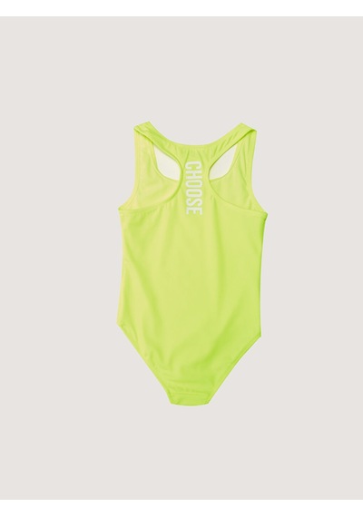 Deep Beach Beyaz Baskılı Kız Çocuk Mayo Db200798cm Altın