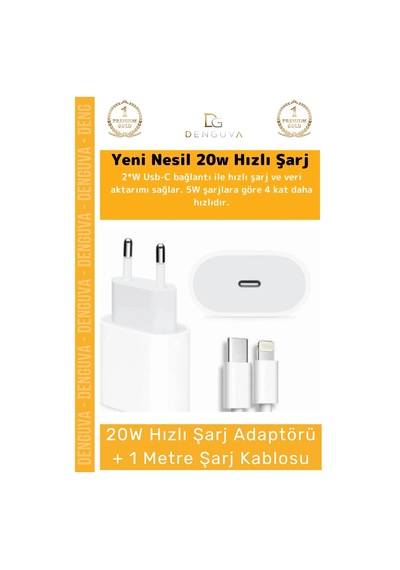 Şarjaleti Apple iPhone Uyumlu 20w Usbc Hızlı Şarj Adaptörü Lightning Kablo Akım Korumalı Seti 14 15 Plus Pro