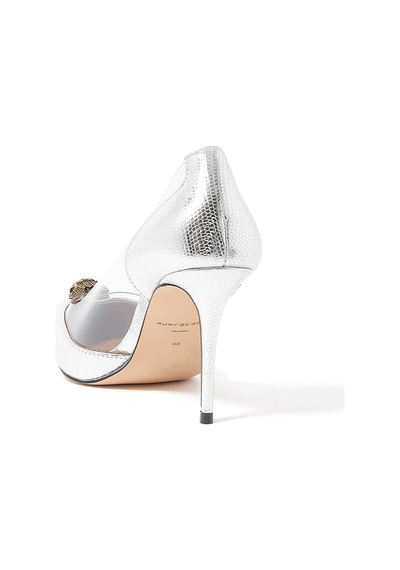 Kurt Geiger Belgravia Vinyl Kartal Detaylı Topuklu Ayakkabı - Gümüş