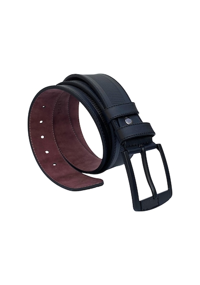 Süzer Deri Siyah Suni Deri Ortası Desenli Model 4.5 Genişlik Unisex Spor Kemer - 4500-88