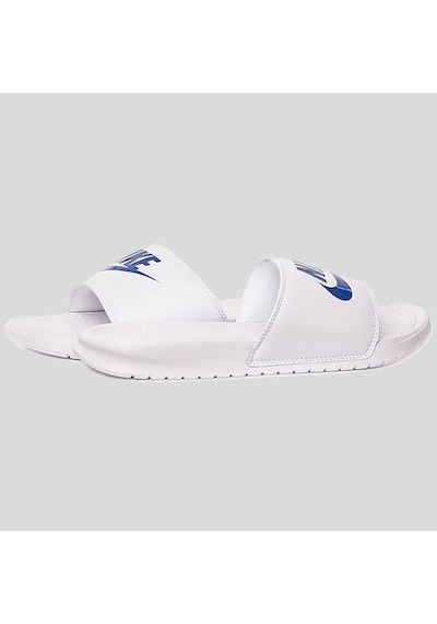 Nike Futura Benassi Slide White-blue Unisex Beyaz-mavi Terlik Tek Bantlı Beyaz