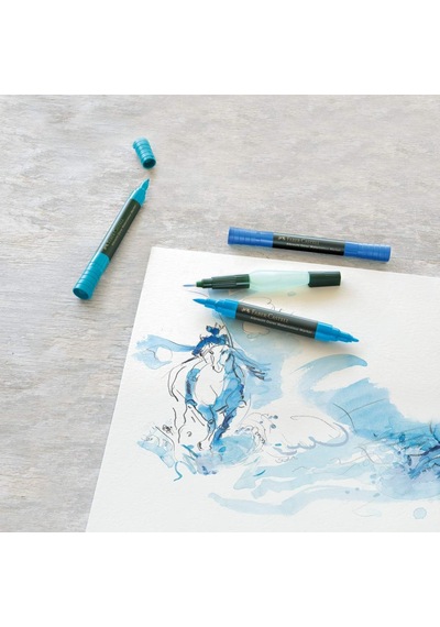 Faber-castell Albrecht Dürer Suluboya Markör Seti, 10 Lu, Çift Uç