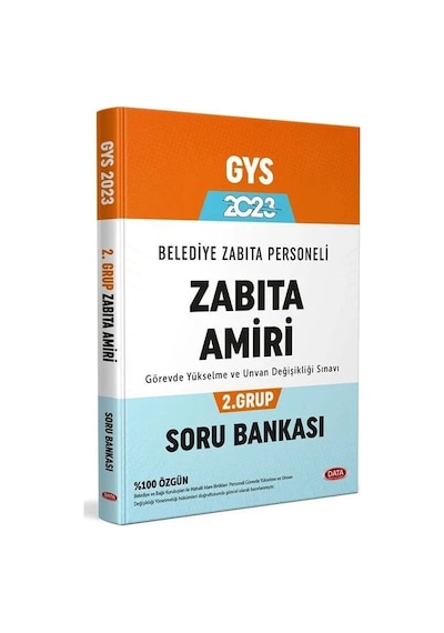 Data 2023 Gys Belediye Zabıta Amiri 2. Grup Soru Bankası Görevde