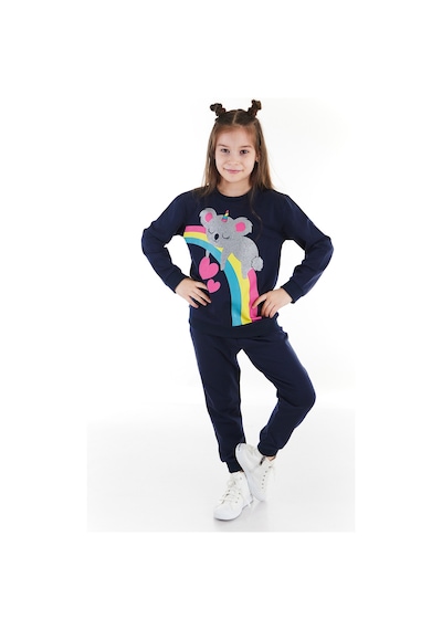 Simli Koala Kız Çocuk Kışlık Eşofman Takım