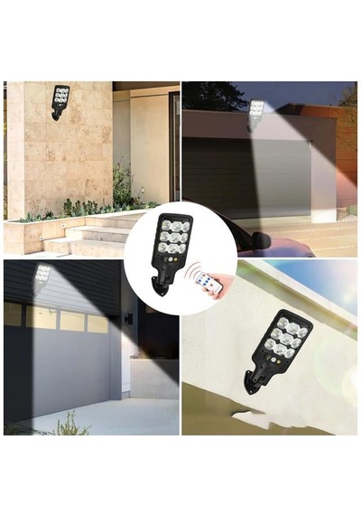 Hs-8037b Solar 9 Cob Ledli Hareket Sensörlü Sokak Lambası