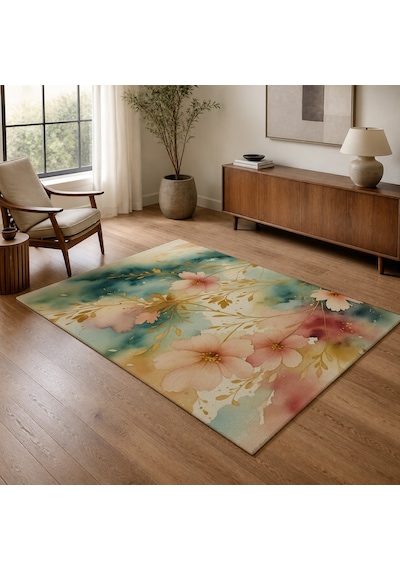 Kartela Halı Vela Halı Kaymaz Taban Makinede Yıkanabilir Halı - 100 X 150 Cm Çok Renkli