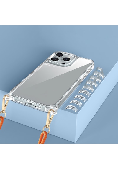 Apple iPhone 16 Pro Max Uyumlu Kılıf Aihttgli Takılabilir Askı Aparatlı Zore Snap Silikon Kapak-şeffaf Şeffaf