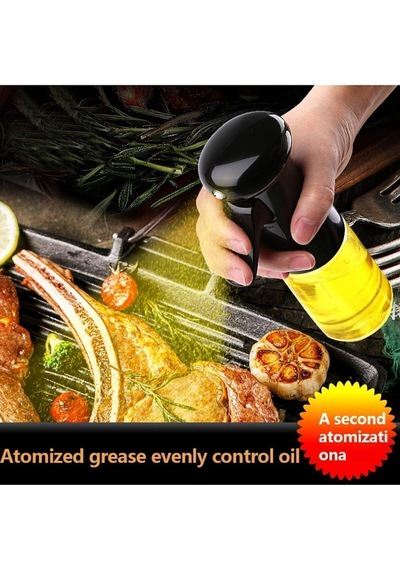 Sprey Yağdanlık Airfryer Için Yağdanlık Püskürtmeli Sprey Cam Şişe Zeytinyağı Sirke Püskürtücü 200ml Diğer