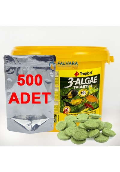 500 Adet Tropical 3-Algae Tablets A Kovadan Bölme Tablet Balık Ye