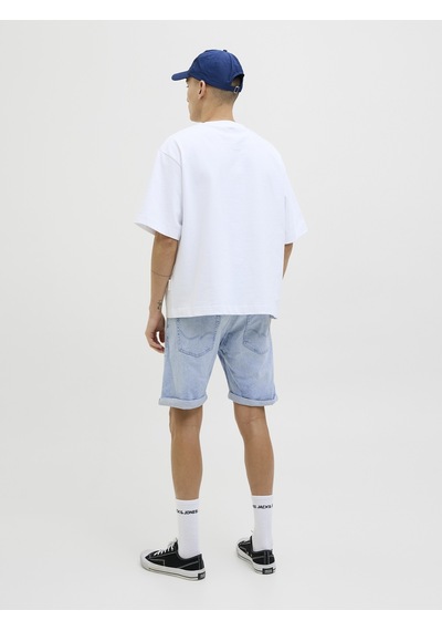 Jack & Jones Jack Jones Erkek Likralı Siyah Kot Şort 12269612 Mavi