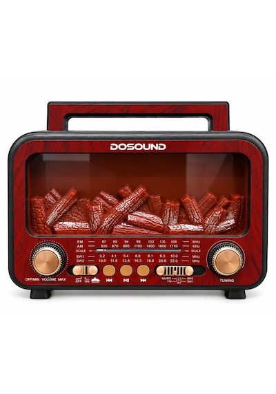 Dosound Fp-2393-s Şömine Efektli Bluetooth Nostaljik Radyo