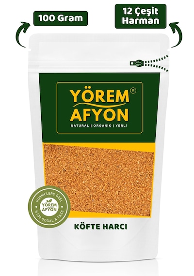 Yörem Afyon 12 Çeşit Baharat Harmanı Eşsiz Lezzetli Köfteler Için Köfte Harcı 100gr.