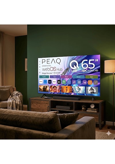 Peaq 65Q90 65" QLED Smart TV Webos İşletim Sistemli Dahili Uydu Alıcılı 4K UHD TV