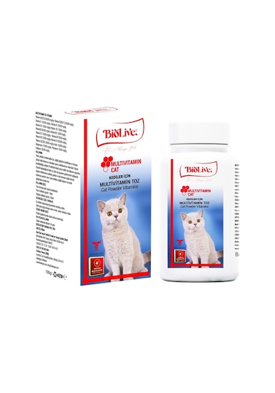 Biolive Kediler İçin Multivitamin Toz Vitamin 100gr