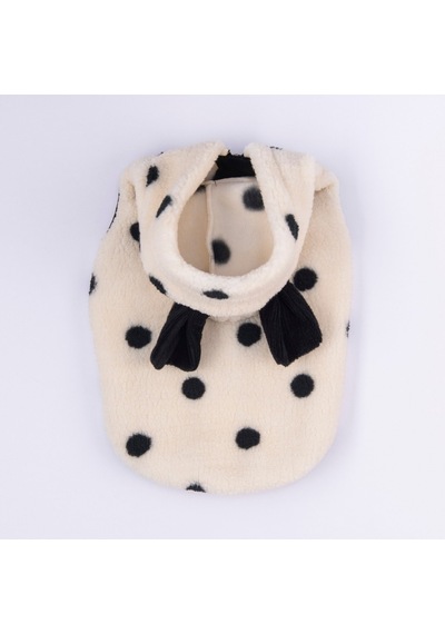 Beyaz Tahoe Plush Yelek Peluş Kulaklı Kedi Köpek Yeleği Kedi Köpek Elbisesi Kedi Köpek Kıyafeti