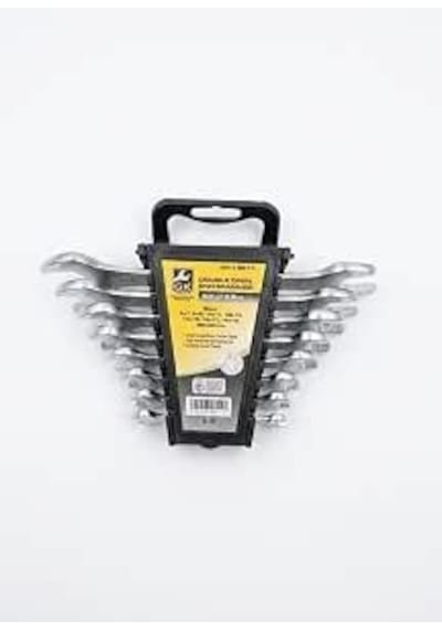 Proalet Gk Tools 1. Kalite Krom Vanadyum Açık Ağız Anahtar Takımı 8 Parça 6-22 Mm , İki Ağızlı Paslanmaz El Aletleri Seti, Özel Taşıma Standlı İki Yönlü Somun Sıkma Ve Sökme Seti
