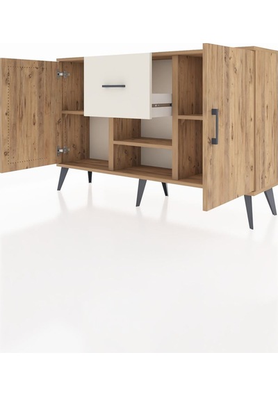 Arges Konsol 3 Raflı Tek Çekmeceli 2 Kapaklı 132x30x83 Çam-çam/aytaşı Çam/aytaşı Arges Konsol 3 Raflı Tek Çekmeceli 2 Kapaklı 132x30x83 Çam-çam/aytaşı Çam/aytaşı